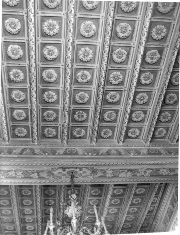 motivi decorativi a cassettoni con rosette (decorazione pittorica) - ambito roma